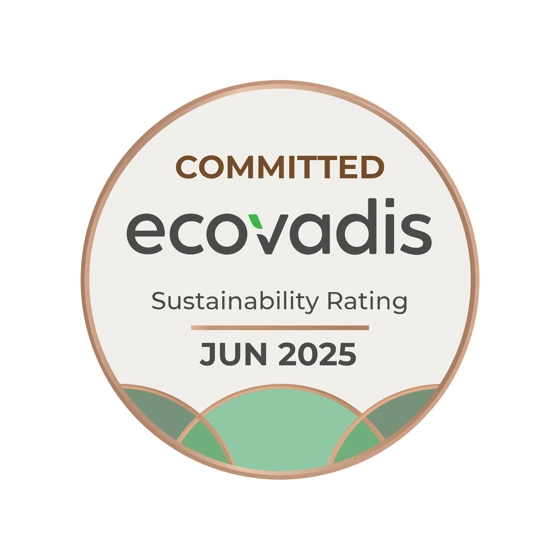 EcoVadis medal for sustainability performance in the areas of environment and society.